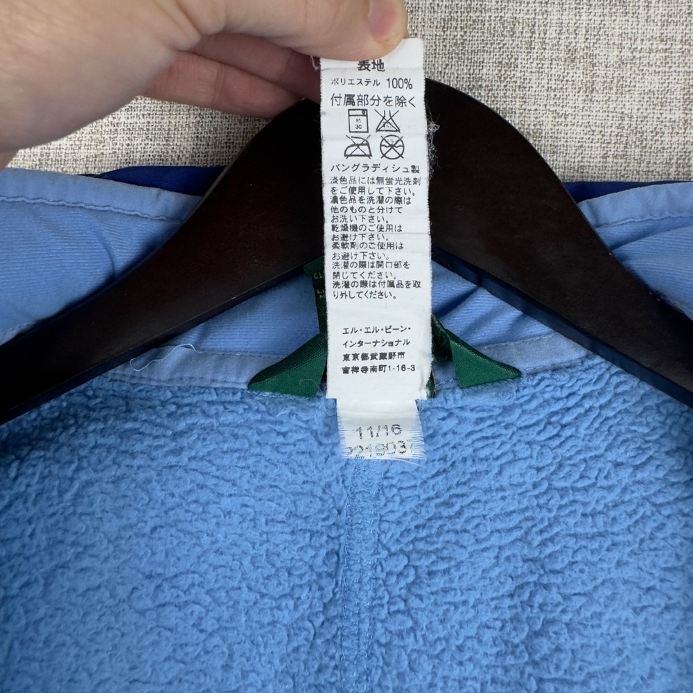 L.L.Bean Girls 8 Blue Ski Jacket Fleece Lined Hooded Winter Coat - Picture 14 of 16